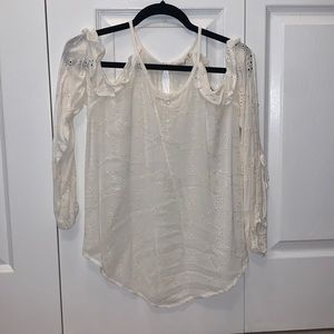 SOOD Willow & Clay white cut-out shirt